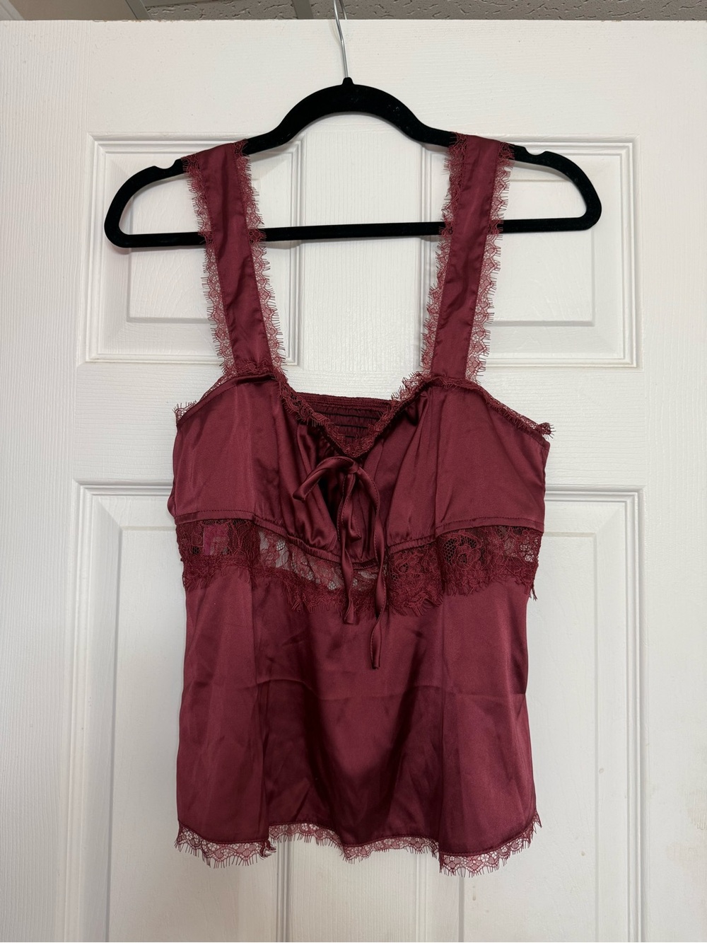 Edikted Satin Camisole in Burgundy
